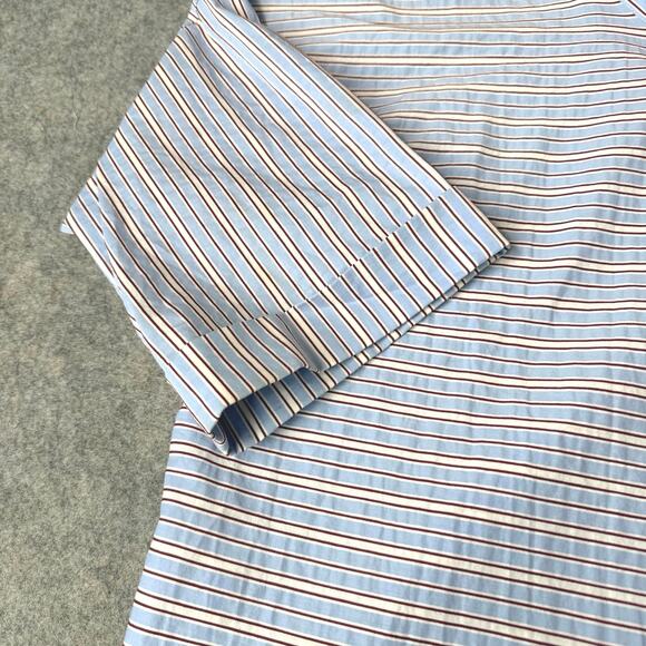 Maje Women's Striped Short Sleeve Blouse Top Blue Bow on Back Size EU 3/US Large - Picture 8 of 12